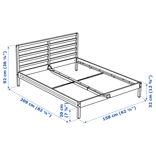 IKEA TARVA Bed frame 150x200CM PINELONESET Bedroom Urban Sales